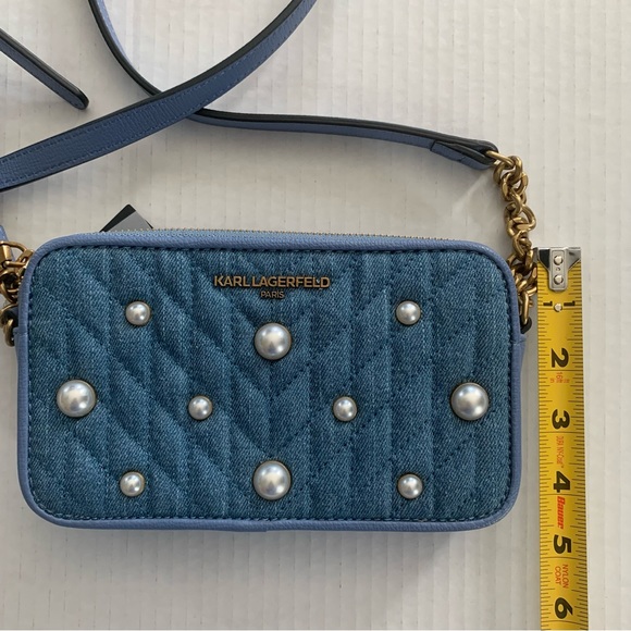 Karl Lagerfeld Paris Karolina Denim Crossbody - Picture 16 of 17